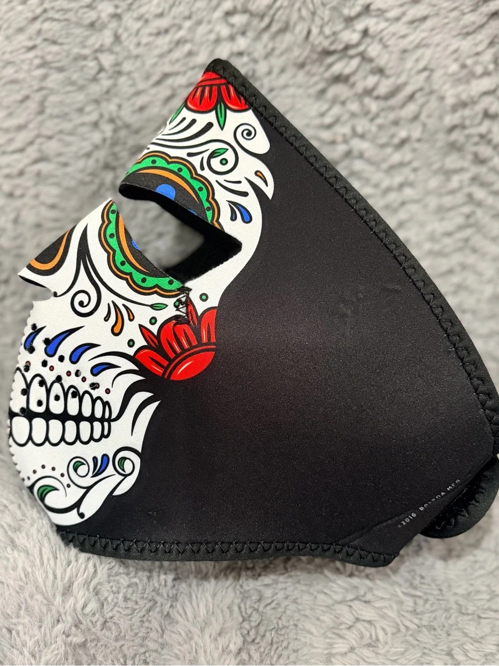 Adults Sugar Skull Neoprene Face Mask - Velcro & Comfort Fit